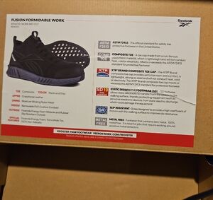 Reebok Fusion Formidable Black and Gray Work Shoe